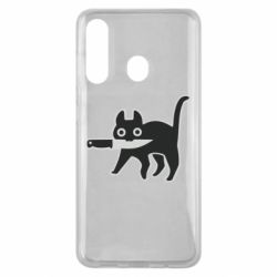 Чехол для Samsung M40 Cat with a knife - PrintSalon