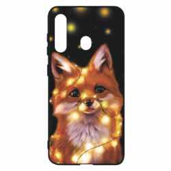 Чохол для Samsung M40 Fox And Christmas Lights - PrintSalon