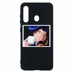 Чехол для Samsung M40 Higashikata Josuke drinking tea - PrintSalon