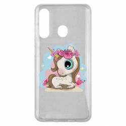 Чехол для Samsung M40 Unicorn with flowers - PrintSalon