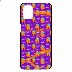 Чехол для Samsung M51 Among Us and grunge background - PrintSalon