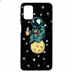 Чохол для Samsung M51 Astronaut and coffee - PrintSalon