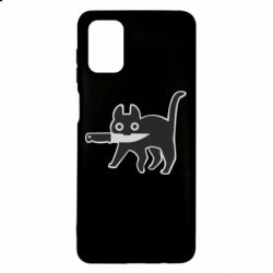 Чехол для Samsung M51 Cat with a knife - PrintSalon