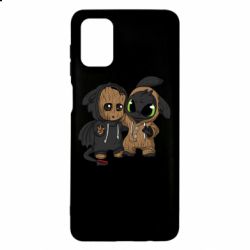 Чехол для Samsung M51 Groot And Toothless - PrintSalon