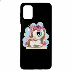 Чехол для Samsung M51 Unicorn with flowers - PrintSalon