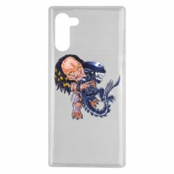 Чехол для Samsung Note 10 Alien vs Predator - PrintSalon
