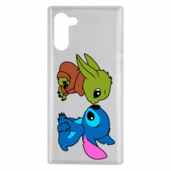 Чехол для Samsung Note 10 Baby Yoda And Stitch - PrintSalon