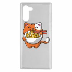 Чехол для Samsung Note 10 Cat and Ramen - PrintSalon