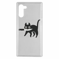 Чехол для Samsung Note 10 Cat with a knife - PrintSalon