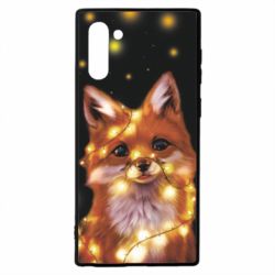 Чохол для Samsung Note 10 Fox And Christmas Lights - PrintSalon