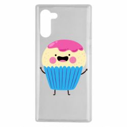 Чехол для Samsung Note 10 Funny cupcake with smile - PrintSalon
