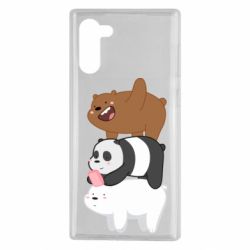 Чехол для Samsung Note 10 Гризли Панда и Белый - PrintSalon