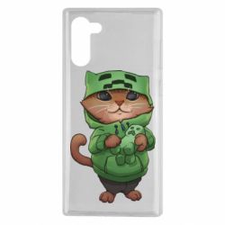 Чехол для Samsung Note 10 Кот Майнкрафт - PrintSalon