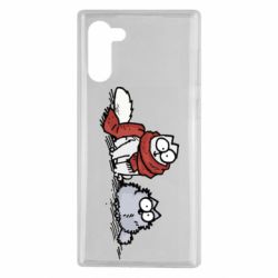 Чехол для Samsung Note 10 Кот Саймона Зима - PrintSalon