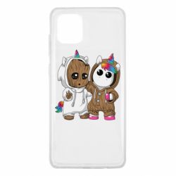 Чехол для Samsung Note 10 Lite Baby Groot And Unicorn - PrintSalon