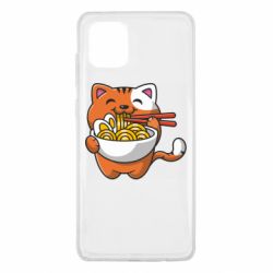 Чехол для Samsung Note 10 Lite Cat and Ramen - PrintSalon