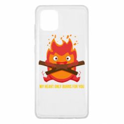 Чехол для Samsung Note 10 Lite MY HEART ONLY  BURNS FOR YOU - PrintSalon
