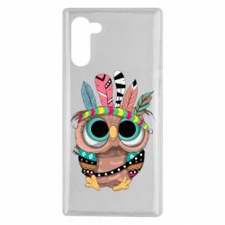 Чехол для Samsung Note 10 Little owl with feathers