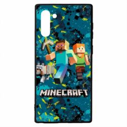 Чохол для Samsung Note 10 Minecraft Steve Alex And Dog - PrintSalon