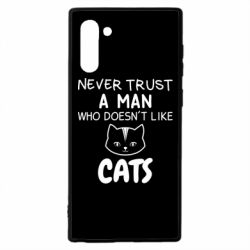 Чехол для Samsung Note 10 Не любит котов - не доверяй - PrintSalon