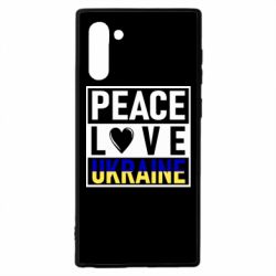 Чехол для Samsung Note 10 PEACE LOVE UKRAINE - PrintSalon