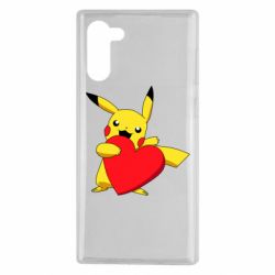 Чехол для Samsung Note 10 Pikachu Heart - PrintSalon