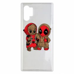 Чехол для Samsung Note 10 Plus Baby Groot And Deadpool - PrintSalon