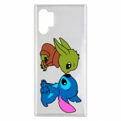 Чехол для Samsung Note 10 Plus Baby Yoda And Stitch - PrintSalon