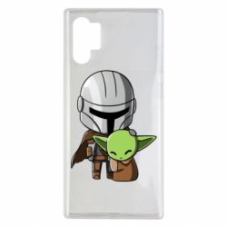 Чехол для Samsung Note 10 Plus Din Djarin And The Child - PrintSalon
