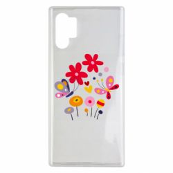 Чехол для Samsung Note 10 Plus Flowers and Butterflies - PrintSalon