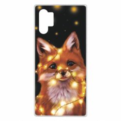 Чохол для Samsung Note 10 Plus Fox And Christmas Lights - PrintSalon