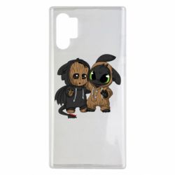 Чехол для Samsung Note 10 Plus Groot And Toothless - PrintSalon