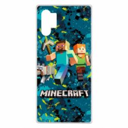 Чохол для Samsung Note 10 Plus Minecraft Steve Alex And Dog - PrintSalon