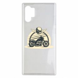 Чехол для Samsung Note 10 Plus Skull and Bike - PrintSalon