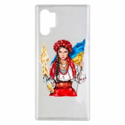 Чехол для Samsung Note 10 Plus Украинская девушка в венку - PrintSalon