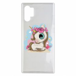 Чехол для Samsung Note 10 Plus Unicorn with flowers - PrintSalon