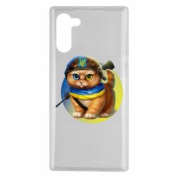 Чехол для Samsung Note 10 Военный котик - PrintSalon