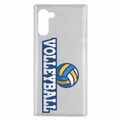 Чехол для Samsung Note 10 Volleyball text and ball - PrintSalon