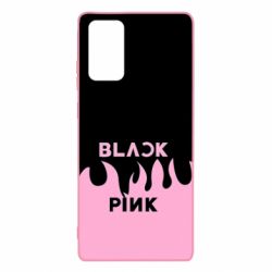 Чехол для Samsung Note 20 Blackpink pink fire - PrintSalon