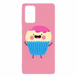 Чехол для Samsung Note 20 Funny cupcake with smile - PrintSalon