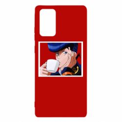 Чехол для Samsung Note 20 Higashikata Josuke drinking tea - PrintSalon