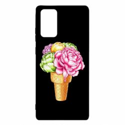 Чехол для Samsung Note 20 Ice cream flowers - PrintSalon
