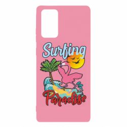 Чехол для Samsung Note 20 Surfing Paradise Flamingo - PrintSalon