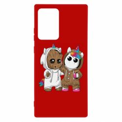 Чехол для Samsung Note 20 Ultra Baby Groot And Unicorn - PrintSalon