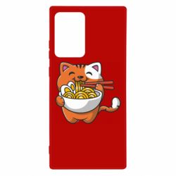 Чехол для Samsung Note 20 Ultra Cat and Ramen - PrintSalon