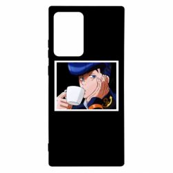Чехол для Samsung Note 20 Ultra Higashikata Josuke drinking tea - PrintSalon