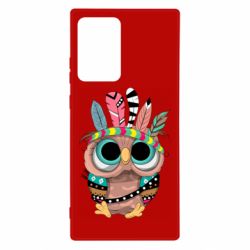 Чехол для Samsung Note 20 Ultra Little owl with feathers - PrintSalon