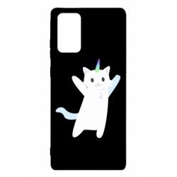 Чехол для Samsung Note 20 White cheerful cat - PrintSalon