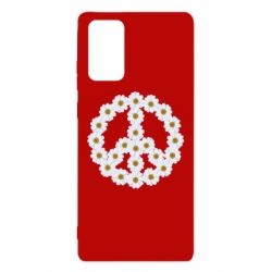 Чехол для Samsung Note 20 Знак мира из ромашек - PrintSalon