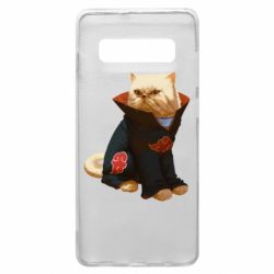 Чехол для Samsung S10+ Akatsuki angry cat - PrintSalon